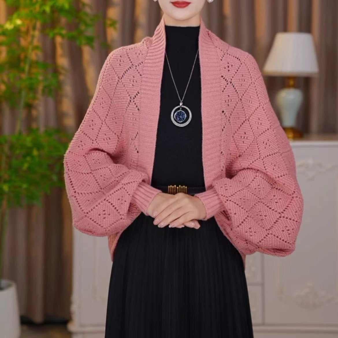Mode ausgehöhlte Strickjacke