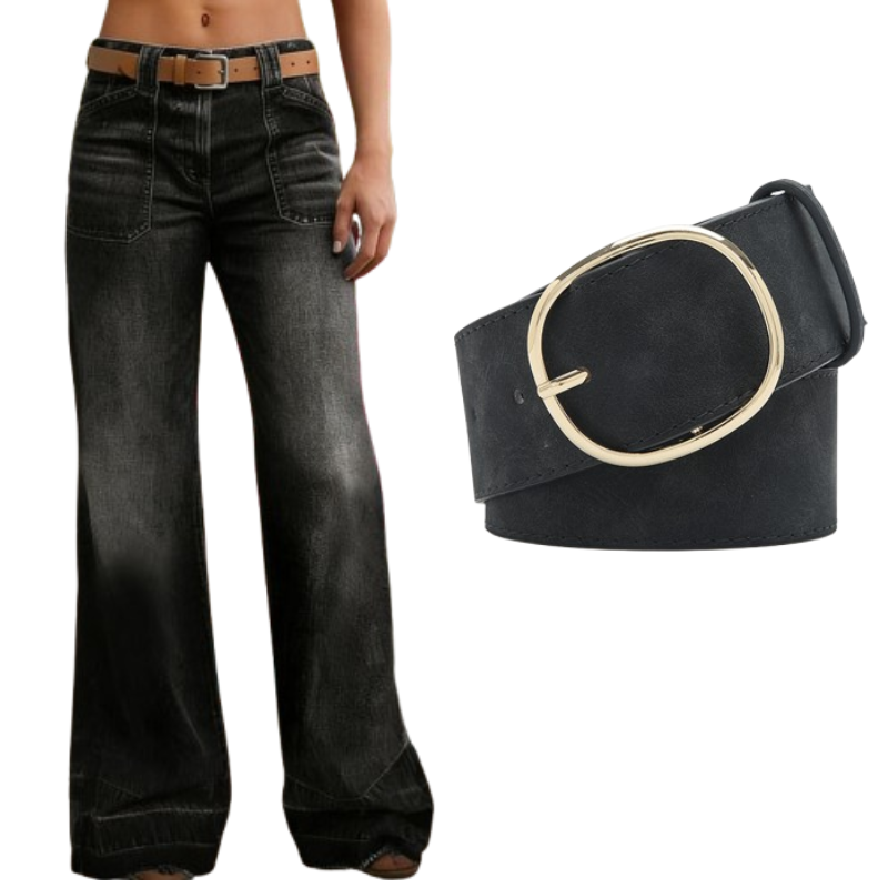 🎉👖50% di sconto! Jeans svasati retrò da donna: vestibilità aderente, tasche ampie e denim elasticizzato ultra confortevole