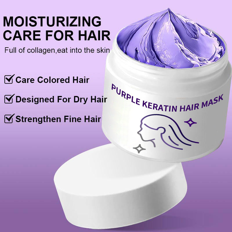 ✨Offerta limitata: acquista 3 e ricevi 2 in omaggio✨🧴💛 Maschera per capelli Keratynowa Fioletowa&Lascia che i tuoi capelli fluttuino al vento