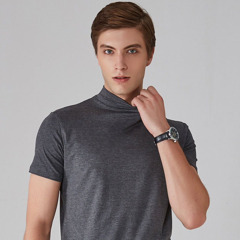 T-shirt da uomo a collo alto
