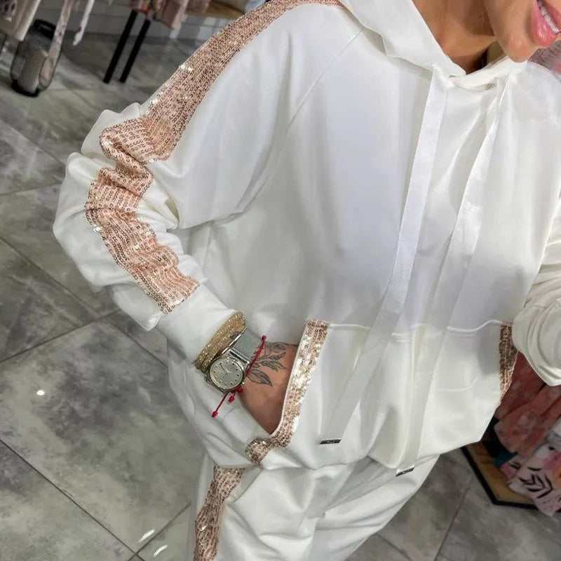 🔥Vendita calda 2025🔥 Set da 2 pezzi, top e pantaloni con cappuccio con coulisse da donna (spedizione gratuita)