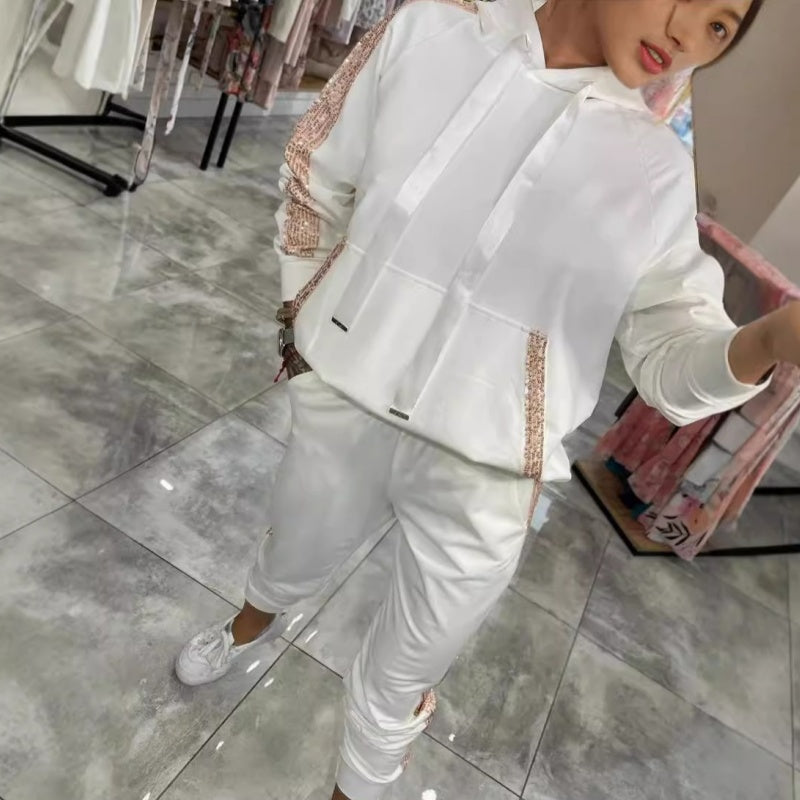 🔥Vendita calda 2025🔥 Set da 2 pezzi, top e pantaloni con cappuccio con coulisse da donna (spedizione gratuita)
