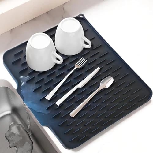 💥 Salva piano di lavoro in silicone no-spill - Tappetino termoresistente e antiscivolo per asciugare senza sgocciolare💥