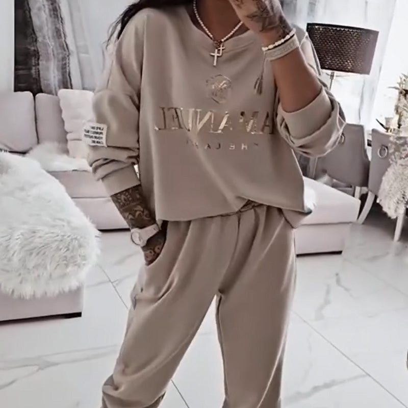 ⏳Offerta limitata! ⏰Set casual da donna, camicetta stampata e pantaloni larghi