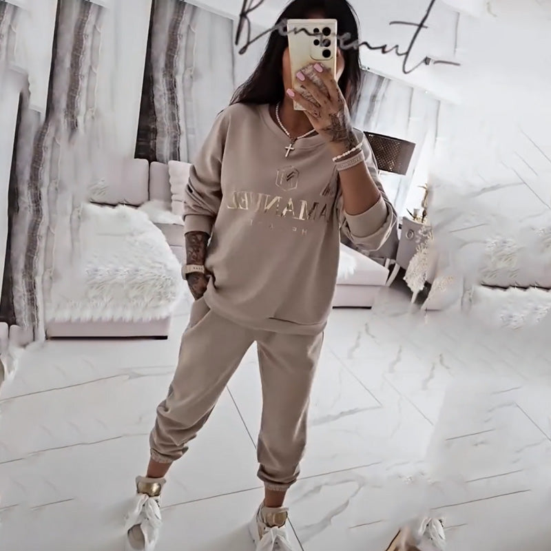 ⏳Offerta limitata! ⏰Set casual da donna, camicetta stampata e pantaloni larghi