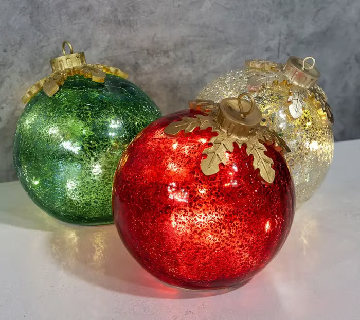 🎅Ornamenti natalizi da tavolo in vetro【3ct】🔔🎁