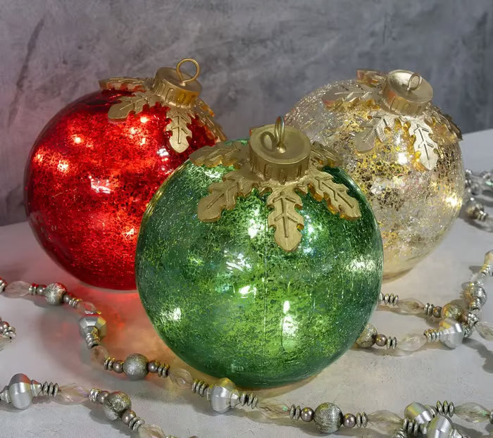 🎅Ornamenti natalizi da tavolo in vetro【3ct】🔔🎁