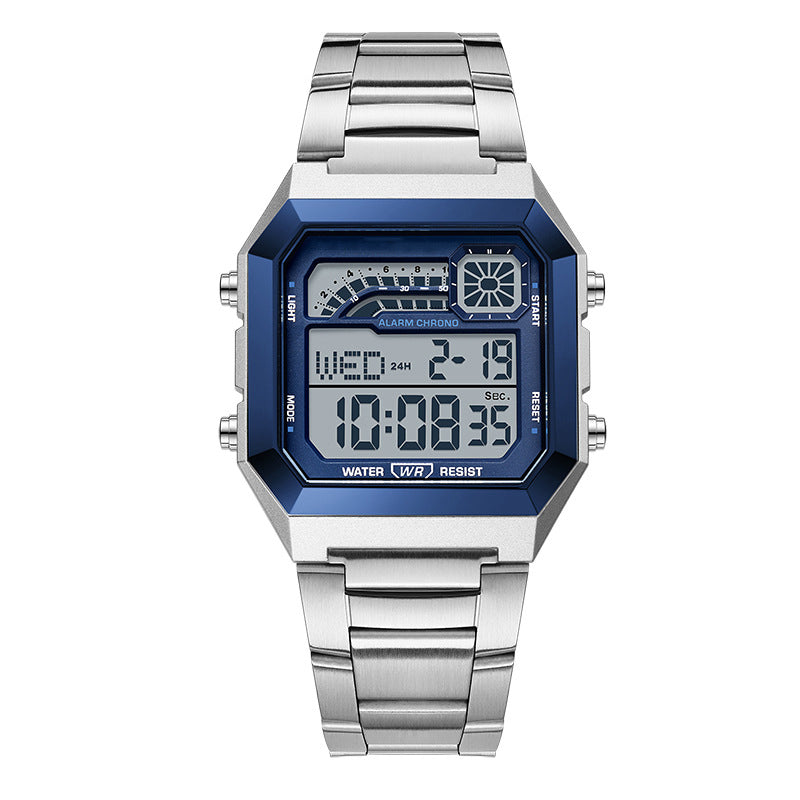⌚ SCONTO DEL 50%! ⏱️ Orologio digitale unisex con display quadrato – Display luminoso, impermeabile fino a 50 m e cinturino leggero e resistente 🌙