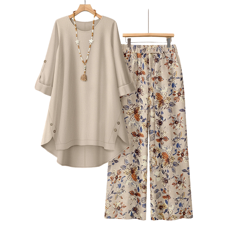 🌸 Conjunto Boho de Verão Feminino de 2 Peças – Leve, Fluido e Estilo Chic Descontraído