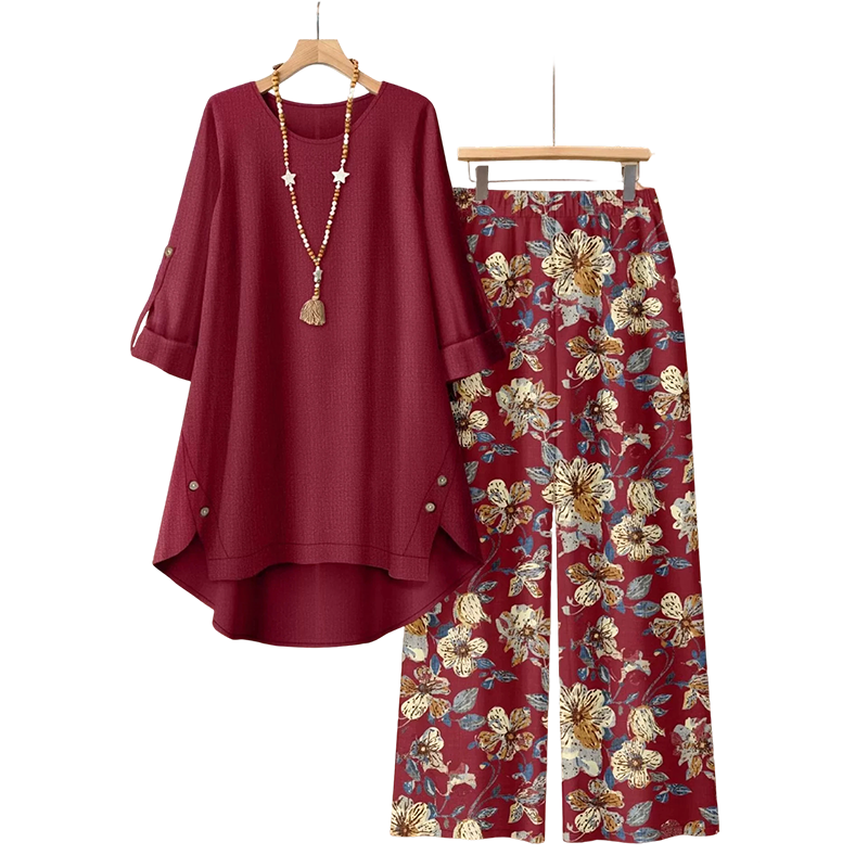 🌸 Conjunto Boho de Verão Feminino de 2 Peças – Leve, Fluido e Estilo Chic Descontraído