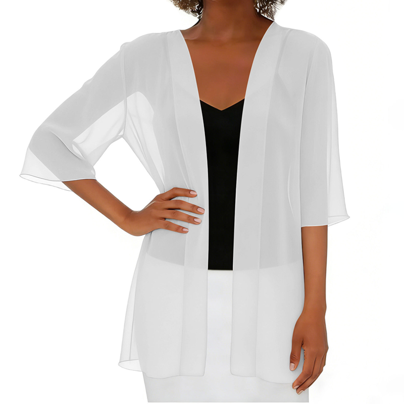 🌟 Casaco de malha leve, transparente e aberto – arejado, versátil e perfeito para usar em camadas – ideal para dias quentes, praia e lazer – look feminino com uma transparência elegante