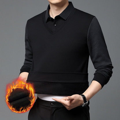 Camicia lavorata a maglia in due pezzi con risvolto da uomo 🔥Acquistane 2, spedizione gratuita🔥