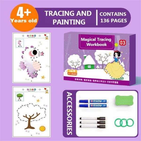 Children's Tracing Workbook™ | Help uw kind spelenderwijs groeien en leren!-2