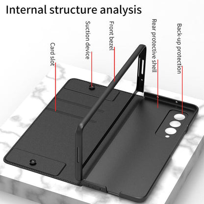 Leren beschermhoes met penhouder voor Samsung Galaxy Z Fold3 Fold4 5G-10