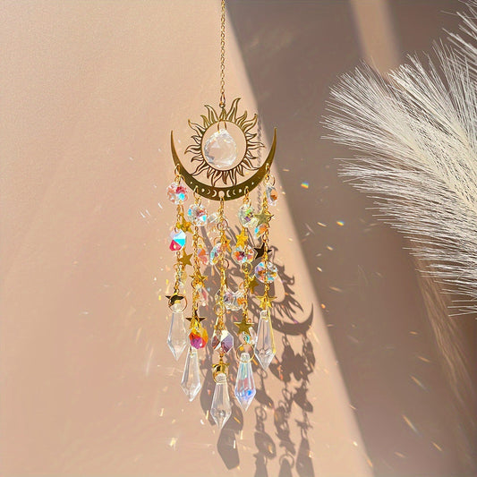 Ultimo giorno di vendita!!!⌛✨ Sensore solare in cristallo, decorazione interna ed esterna per finestre, camere da letto, cortili, giardini☪️