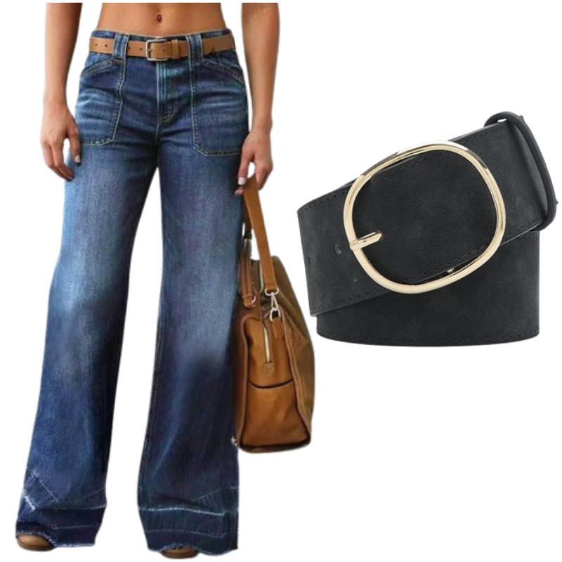 🎉👖50% di sconto! Jeans svasati retrò da donna: vestibilità aderente, tasche ampie e denim elasticizzato ultra confortevole