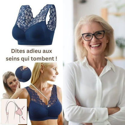 💖Kjøp 1 få 2 gratis💖 Lace Lift Luxe BH💖 Pustende, sporty blonde-BH med anti-sag