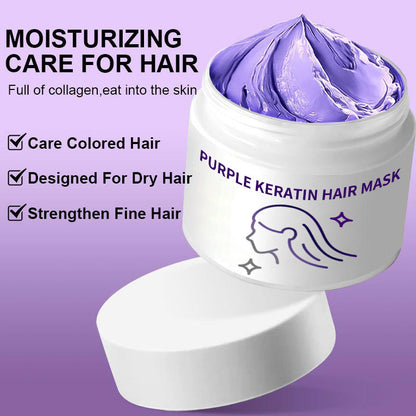 ✨Offerta limitata: acquista 3 e ricevi 2 in omaggio✨🧴💛 Maschera per capelli Keratynowa Fioletowa&Lascia che i tuoi capelli fluttuino al vento