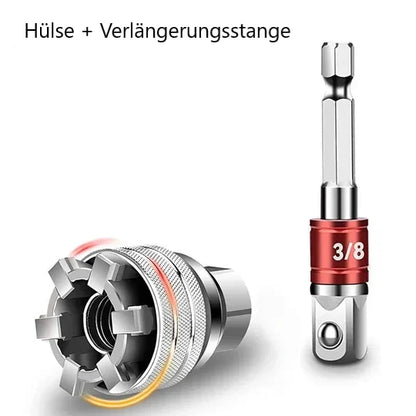 10 mm-19 mm multifunksjonelt hylsesett