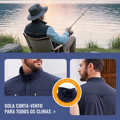 ⏰Promoção por tempo limitado: 49% de desconto🔥🧥Jaqueta sem mangas oversized masculina com bolsos