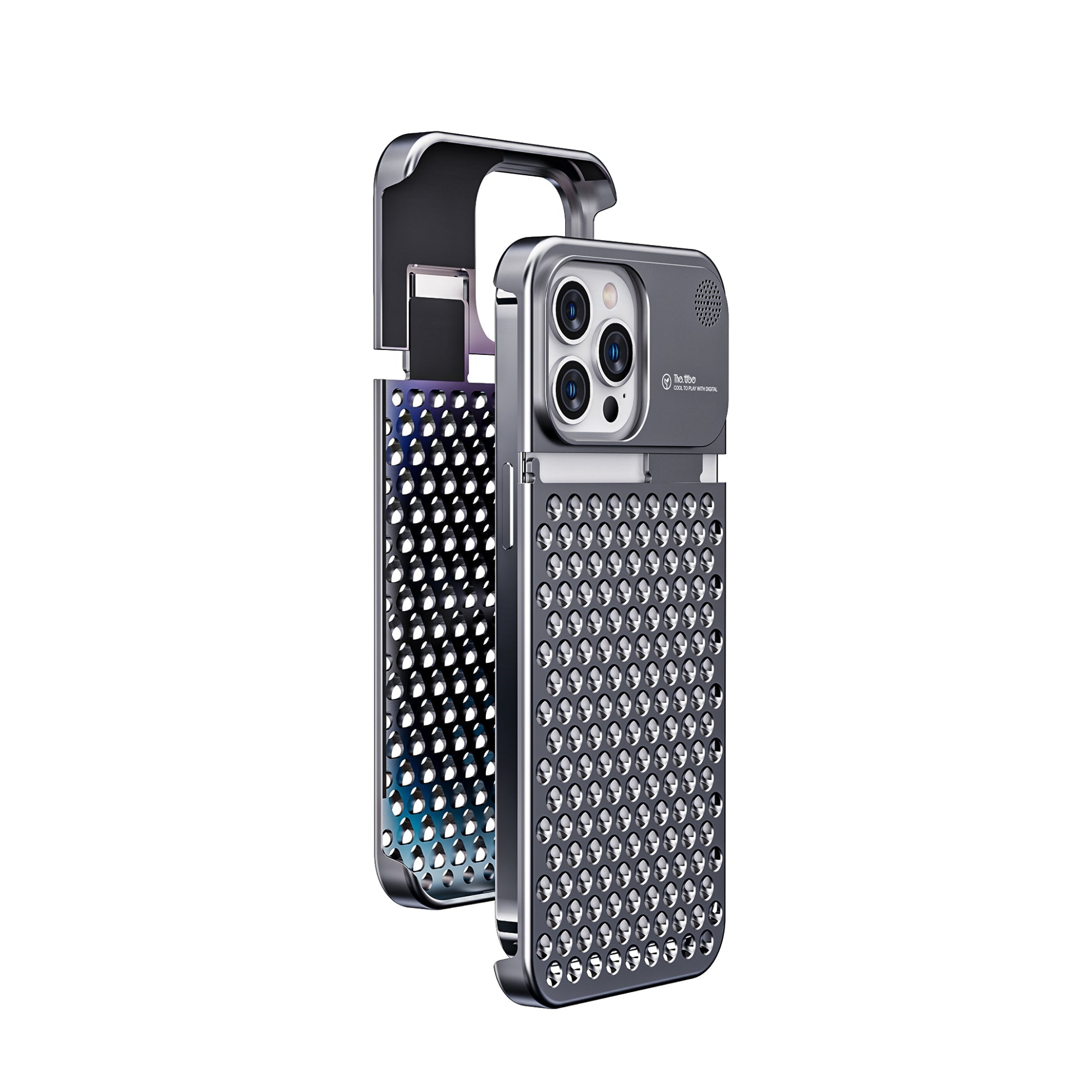 Aromatherapy telefoon geval iphone13iPhone14 Aluminiumlegering anti-val warmteafvoer bezel slank-5