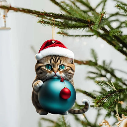 🎄10 pezzi 😻  Decorazioni natalizie per l'albero a forma di gatto. Decorazioni natalizie da appendere a forma di gatto.