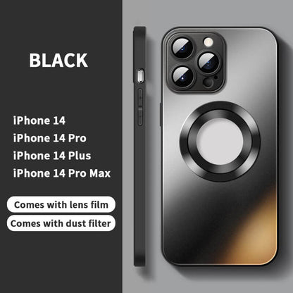 NIEUW Magnetisch AG Glas Frosted Geval met de Beschermer van de Cameralens voor iPhone 14 13-12