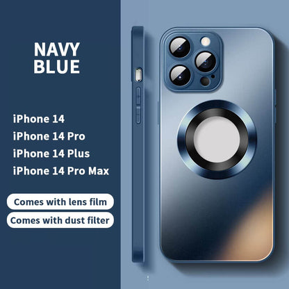 NIEUW Magnetisch AG Glas Frosted Geval met de Beschermer van de Cameralens voor iPhone 14 13-11