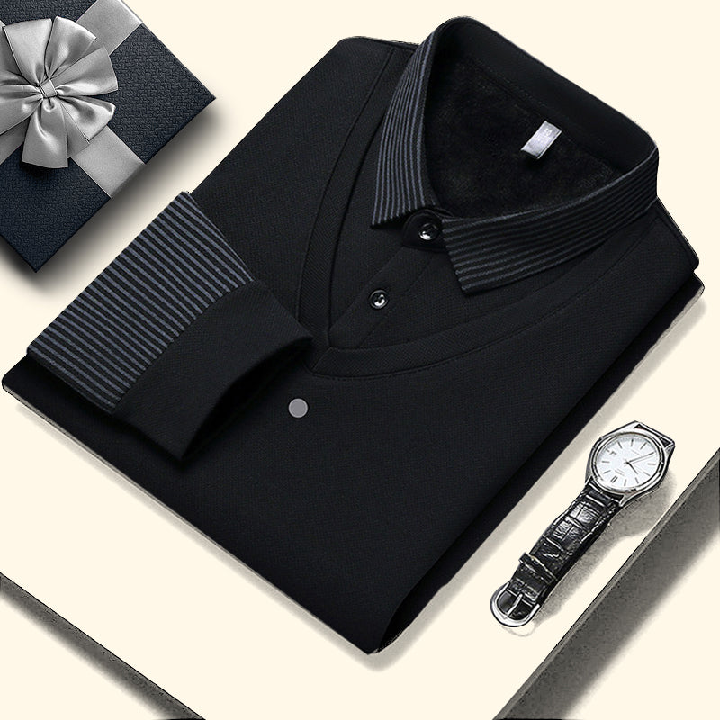 🔥Camisa de duas peças com lapela listrada🤩Compre 2 frete grátis