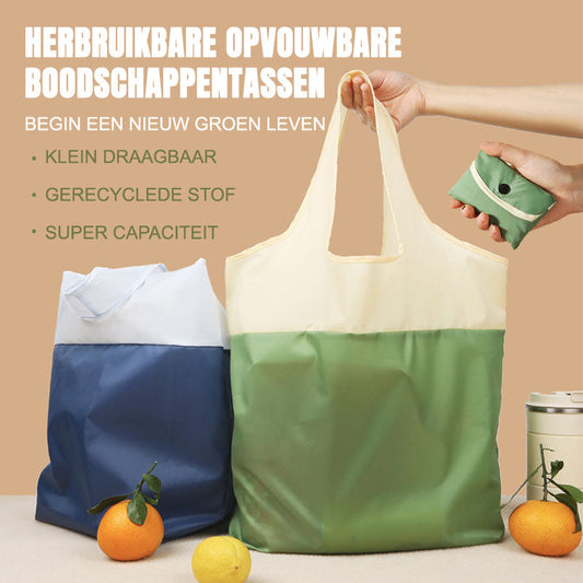 Gerecyclede opvouwbare boodschappentas