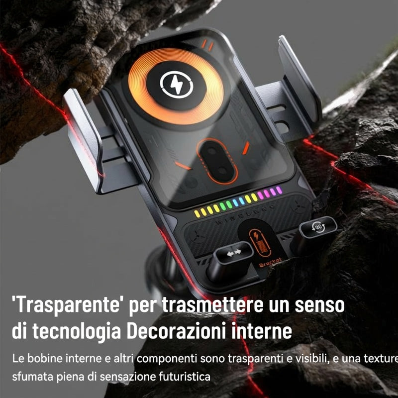 🔥SALDI CALDI 50% DI SCONTO🎁⚡Più di 50.000 venduti! 📱Supporto auto 2-in-1 ruotabile per telefoni cellulari e caricatore wireless⚡