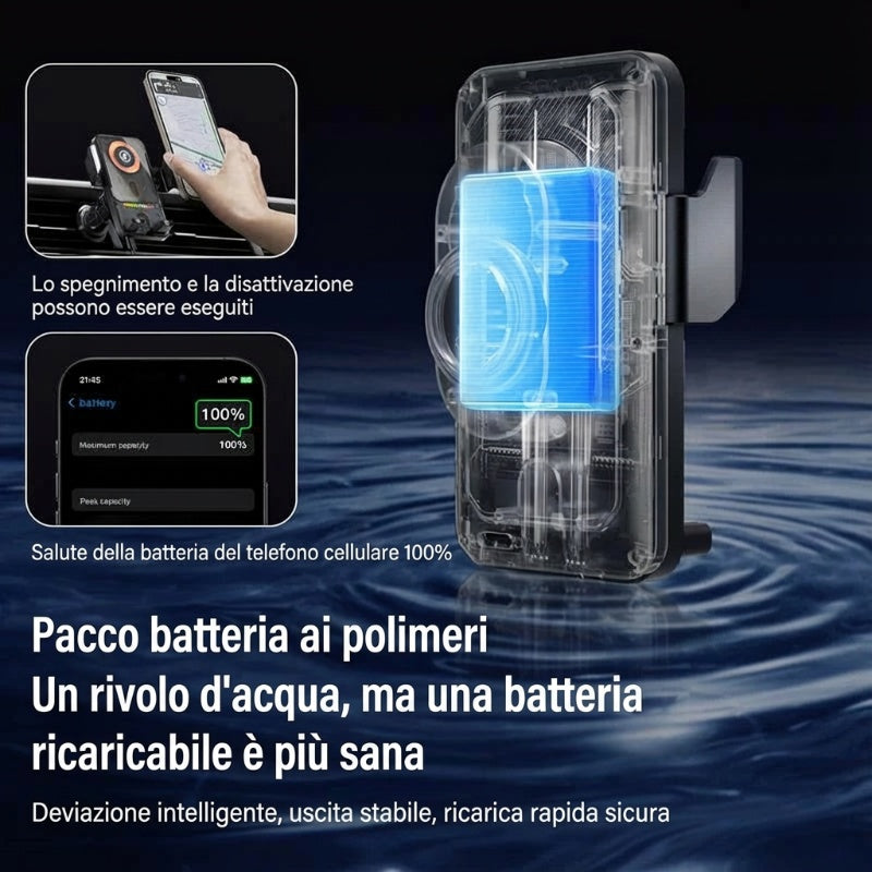 🔥SALDI CALDI 50% DI SCONTO🎁⚡Più di 50.000 venduti! 📱Supporto auto 2-in-1 ruotabile per telefoni cellulari e caricatore wireless⚡