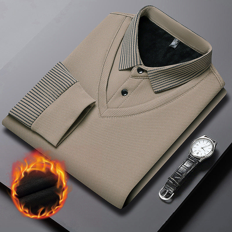 🔥Camisa de duas peças com lapela listrada🤩Compre 2 frete grátis