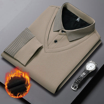 🔥Camisa de duas peças com lapela listrada🤩Compre 2 frete grátis