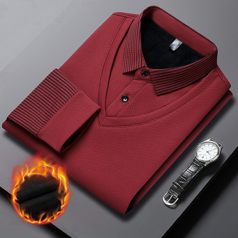 🔥Camisa de duas peças com lapela listrada🤩Compre 2 frete grátis