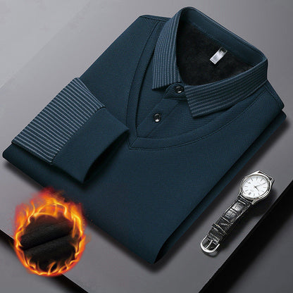 🔥Camisa de duas peças com lapela listrada🤩Compre 2 frete grátis