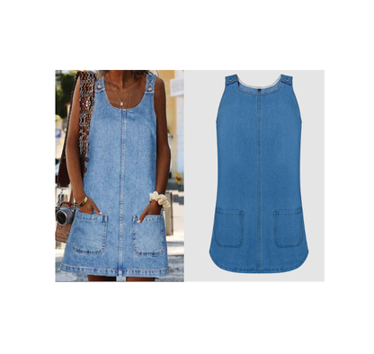 🔥 Il look più di tendenza di quest'estate! Salopette casual in denim da donna