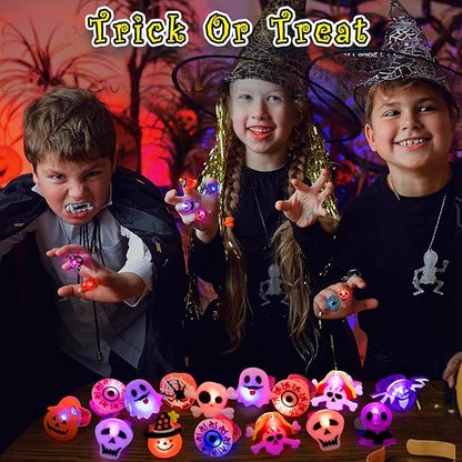 🎁 Anello Luminoso a LED per Halloween 😍 - Confezione da 50 pz