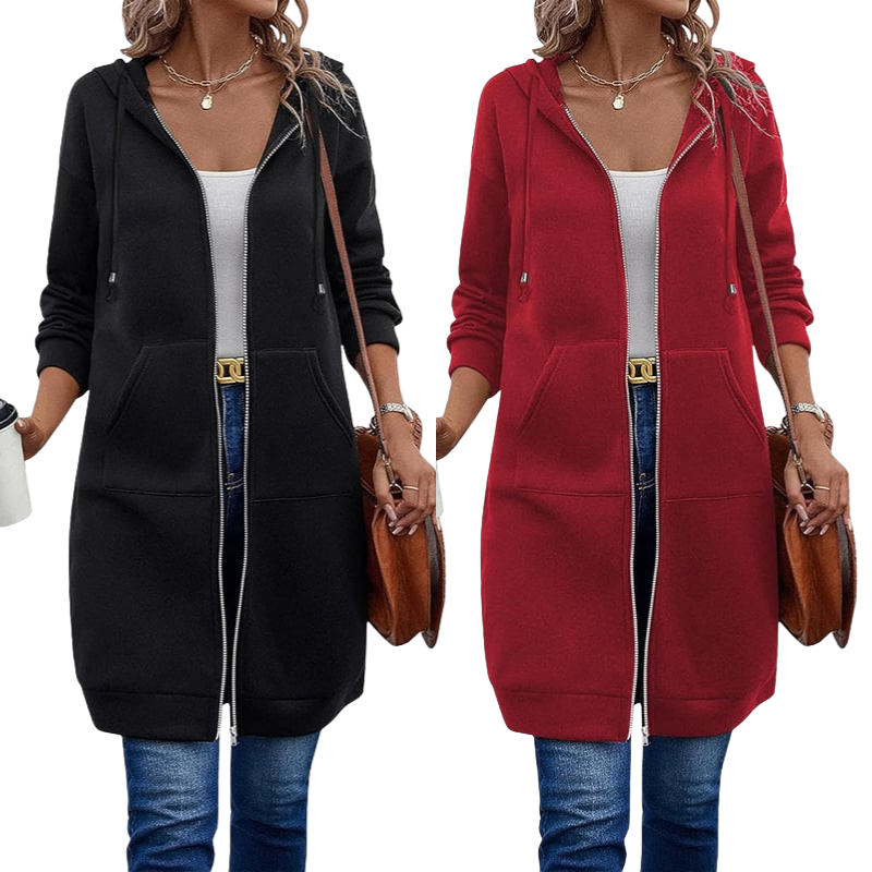 🔥Último dia da promoção: 50% de desconto🔥✨Moletons com capuz e zíper para mulheres