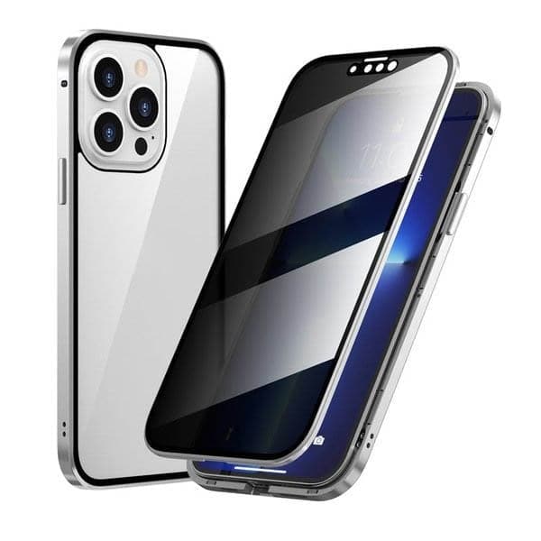 ✨ ÚLTIMO DIA DE PROMOÇÃO – 50% DE DESCONTO ✨ Capa Magnética para iPhone com Vidro Privativo e Moldura Metálica