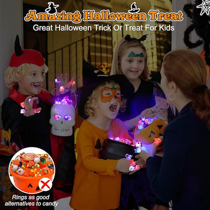 🎁 Anello Luminoso a LED per Halloween 😍 - Confezione da 50 pz