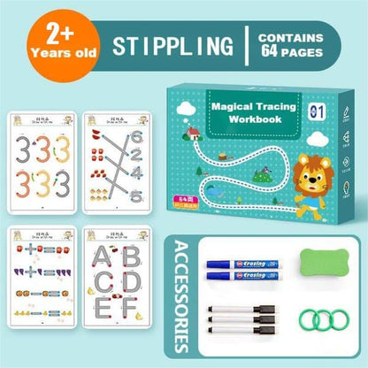 Children's Tracing Workbook™ | Help uw kind spelenderwijs groeien en leren!-1