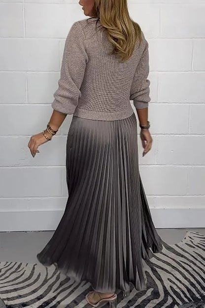 💕Sconto del 50% per un periodo limitato💕Maglione a maniche lunghe da donna e abito con gonna a pieghe