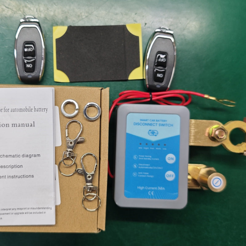 Interruttore di scollegamento batteria auto 12V/24V con telecomando