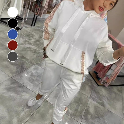 🔥Vendita calda 2025🔥 Set da 2 pezzi, top e pantaloni con cappuccio con coulisse da donna (spedizione gratuita)