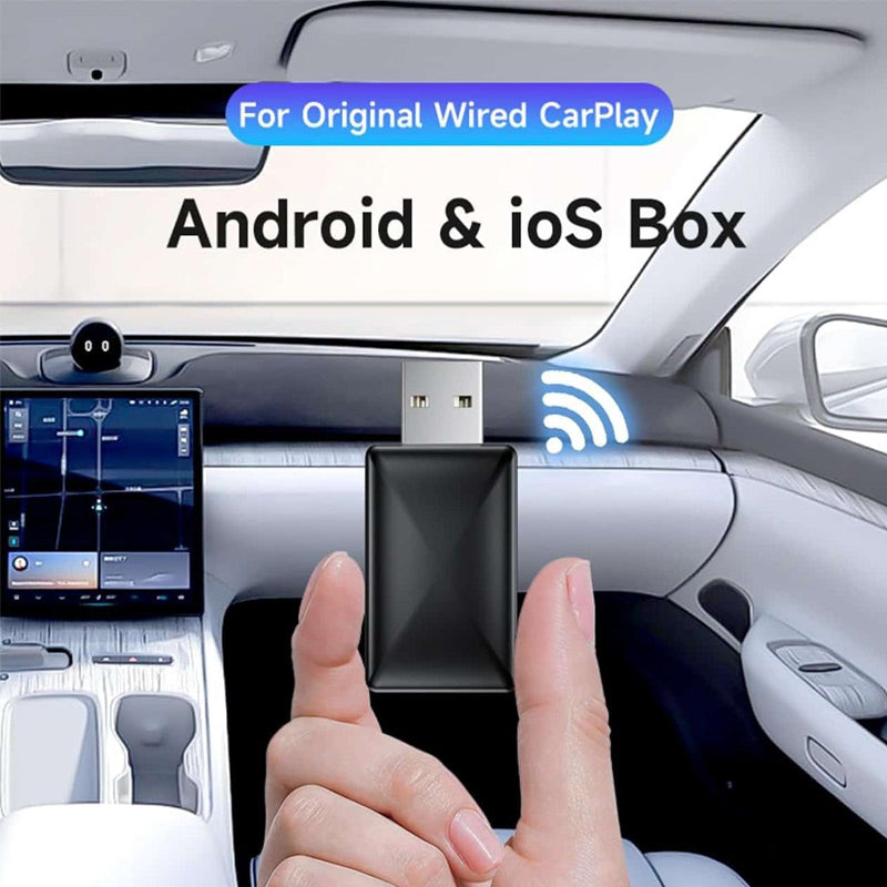 USB-dongle voor draadloze autoconnectiviteit met Apple CarPlay en Android Auto CarPlay