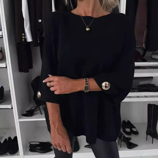 🎀Offerta limitata 49% di sconto🎀Maglia classica in tinta unita da donna