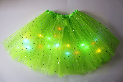 👑✨ Saia Tutu de Princesa com LED – Faça sua menina brilhar como uma verdadeira fada nas festas