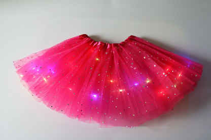 👑✨ Saia Tutu de Princesa com LED – Faça sua menina brilhar como uma verdadeira fada nas festas