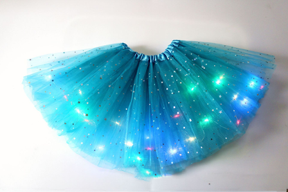 👑✨ Saia Tutu de Princesa com LED – Faça sua menina brilhar como uma verdadeira fada nas festas